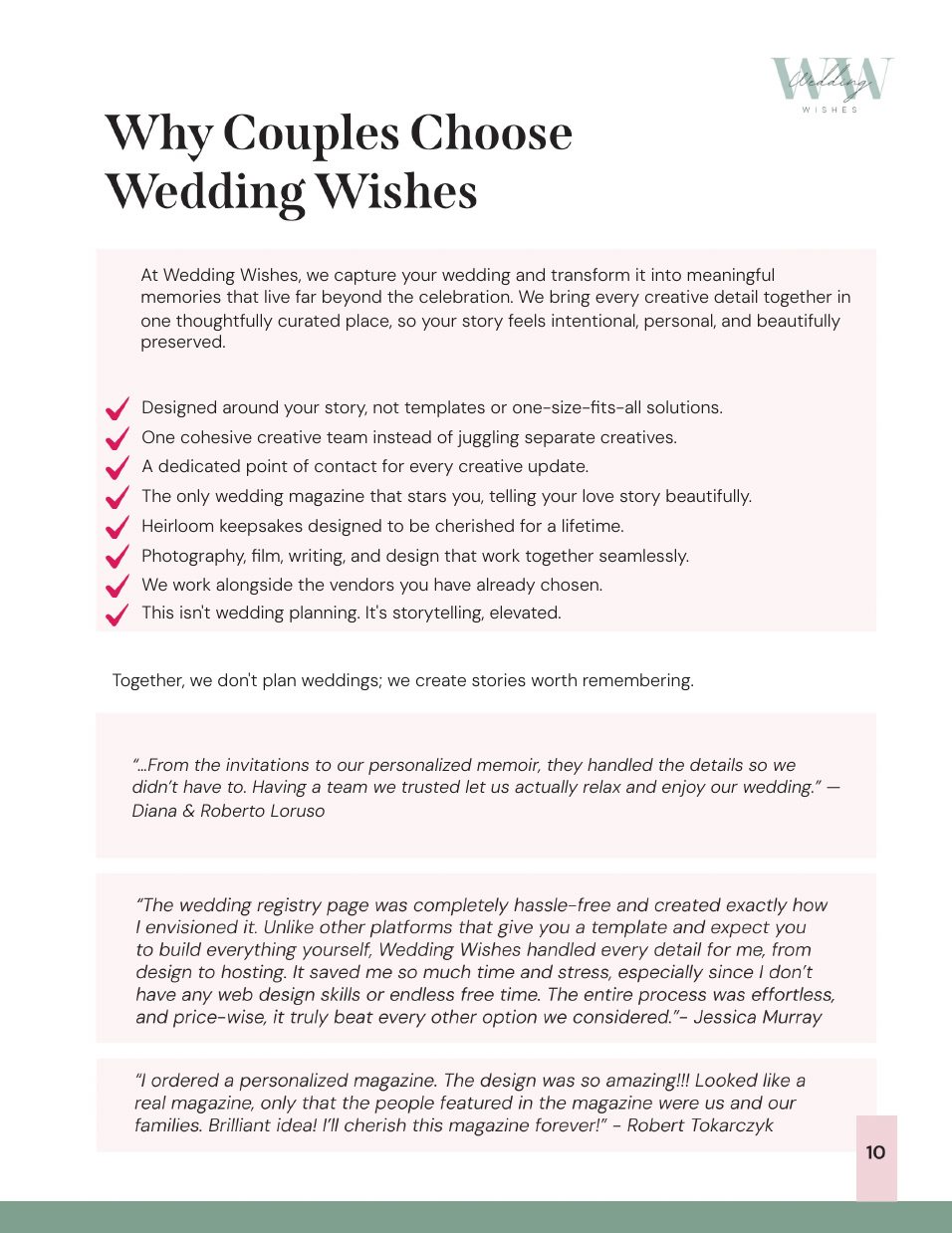 Wedding Wishes media kit, page 11 of 16
