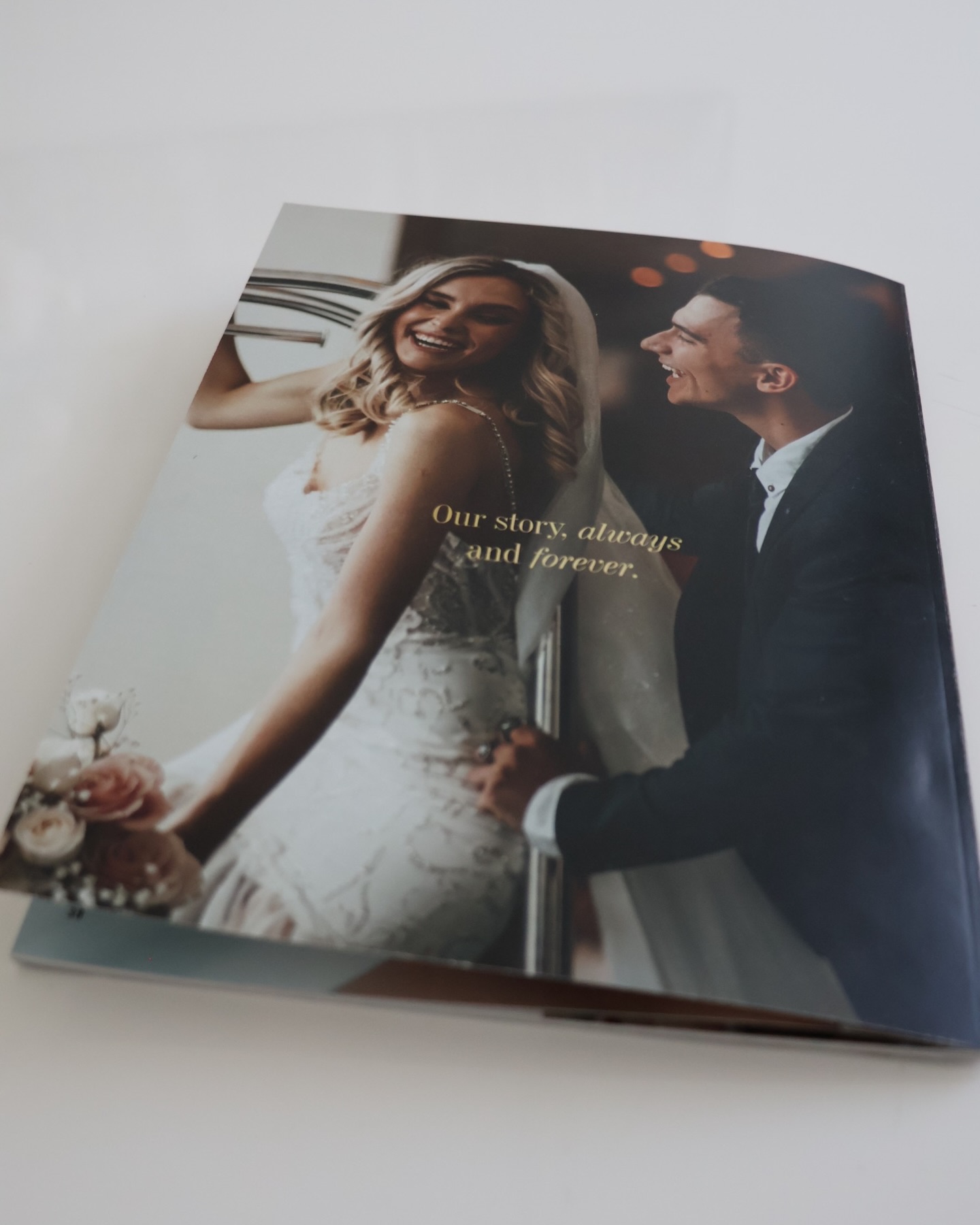 Personalized wedding magazine sample spread